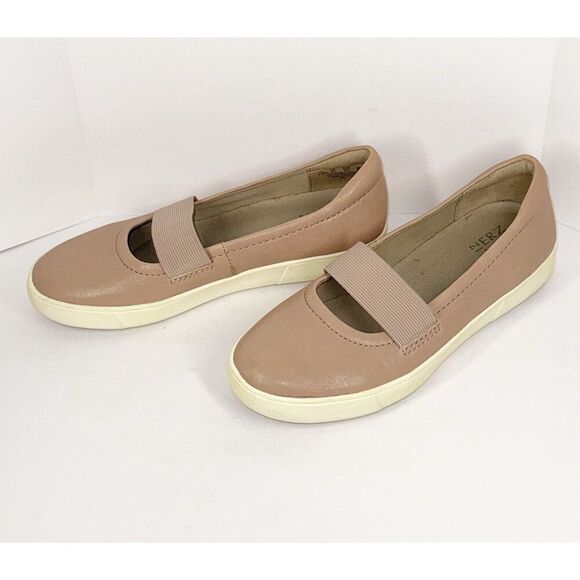 Naturalizer Mai Mary Jane Leather Sneaker Elastic Strap Blush Pink Nude 8.5WW - Picture 16 of 16